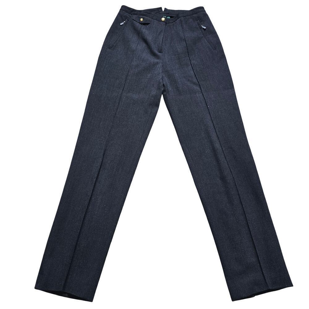 Lauren Ralph Lauren Wool Dress Pants 8 Straight Leg Career Trousers Minimalist